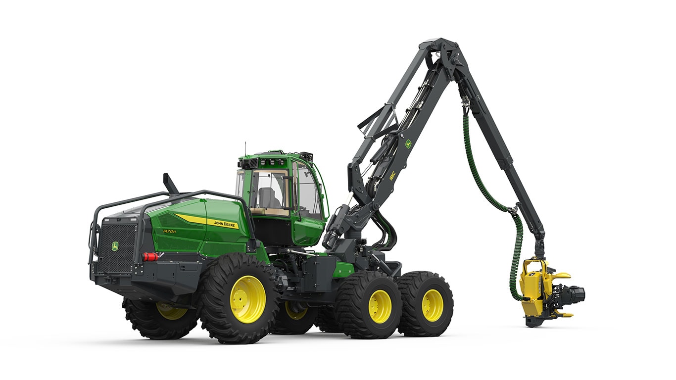 John Deere harvesters ar riteņiem 1470H